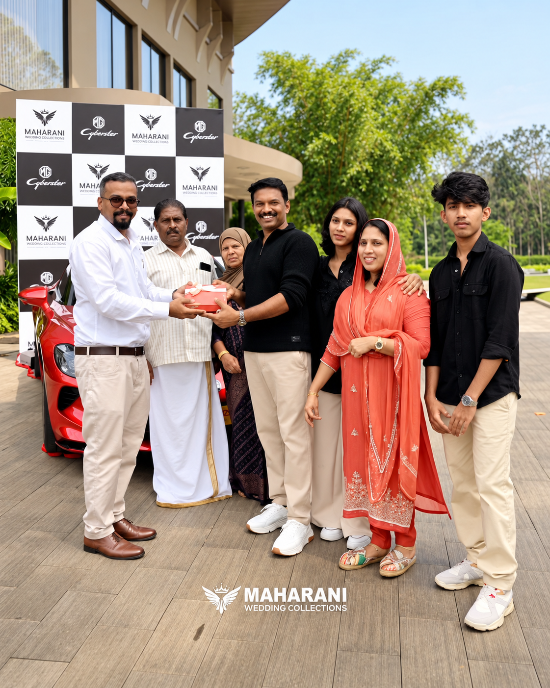 Riyas V. A. with family